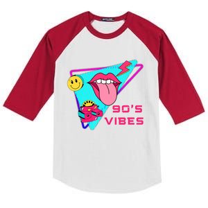 90's Vibes 1990s Fashion 90s Theme Outfit Nineties Party Kids Colorblock Raglan Jersey