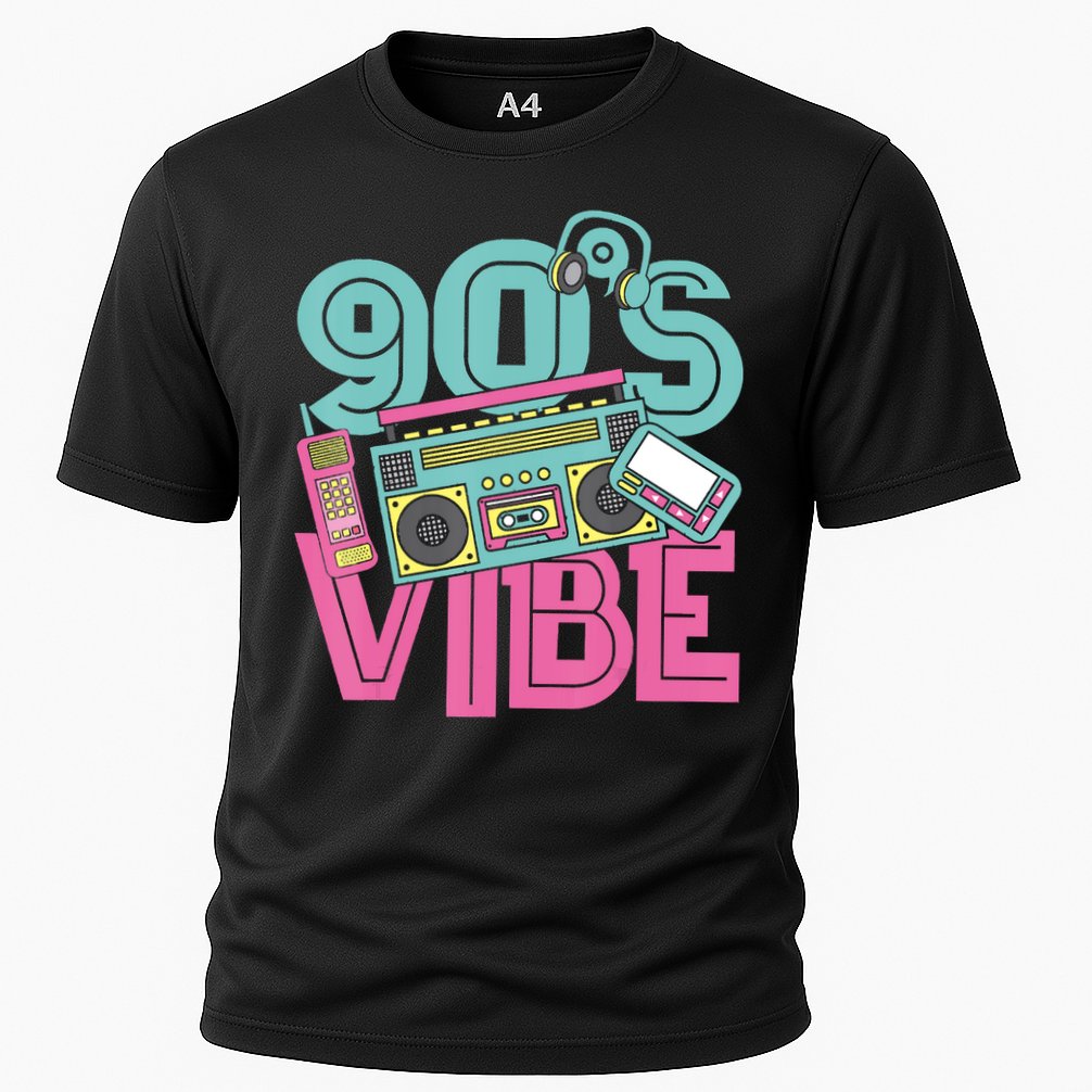 90s Vibe 1990 Music Costume Party Retro Cooling Performance Crew T-Shirt