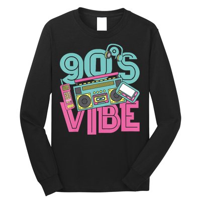 90s Vibe 1990 Music Costume Party Retro Long Sleeve Shirt