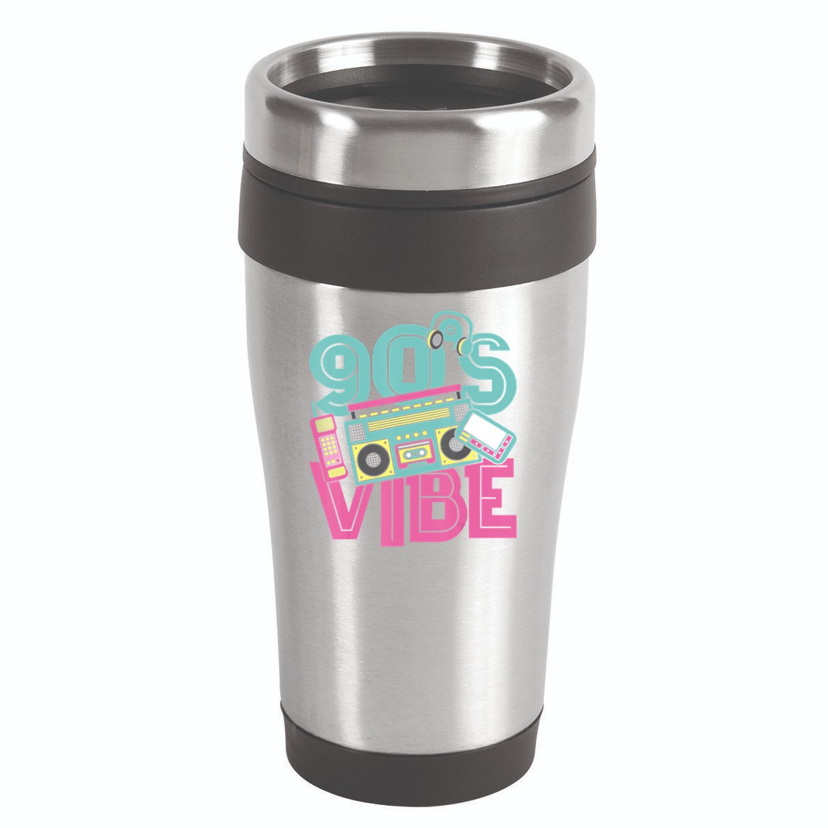 90s Vibe 1990 Music Costume Party Retro 16oz Travel Tumbler