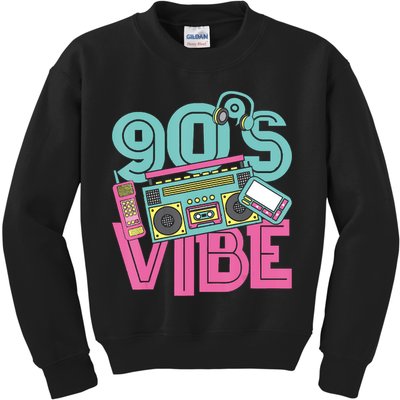 90s Vibe 1990 Music Costume Party Retro Kids Sweatshirt