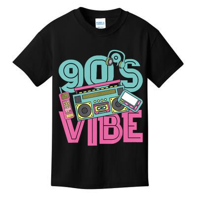 90s Vibe 1990 Music Costume Party Retro Kids T-Shirt