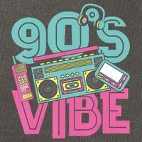 90s Vibe 1990 Music Costume Party Retro Cotton Canvas Backpack