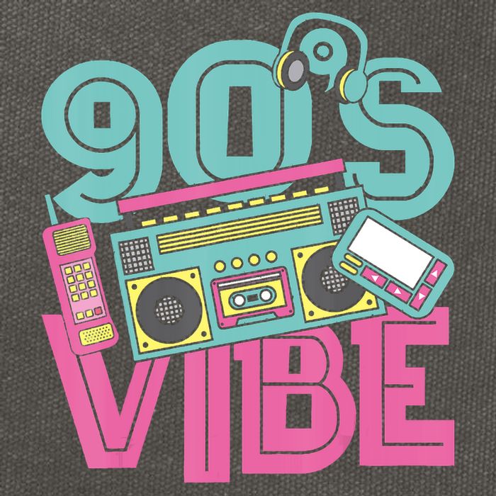 90s Vibe 1990 Music Costume Party Retro Cotton Canvas Backpack