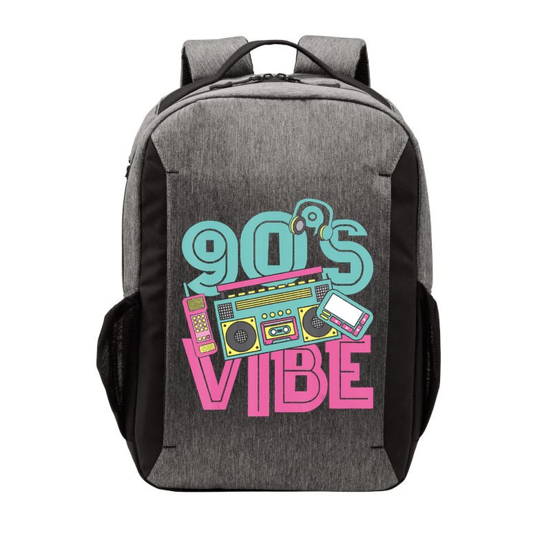 90s Vibe 1990 Music Costume Party Retro Vector Backpack