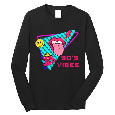 90's Vibes 1990s Fashion 90s Theme Outfit Nineties Party Long Sleeve Shirt