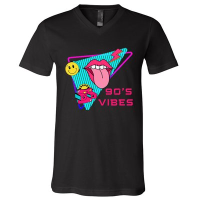 90's Vibes 1990s Fashion 90s Theme Outfit Nineties Party V-Neck T-Shirt