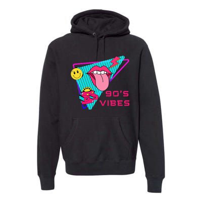 90's Vibes 1990s Fashion 90s Theme Outfit Nineties Party Premium Hoodie