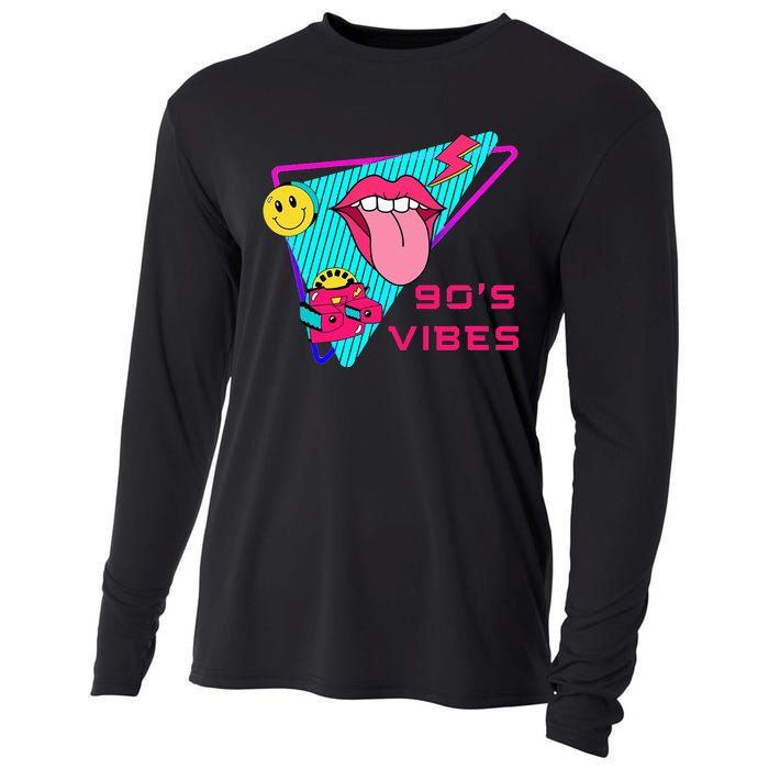 90's Vibes 1990s Fashion 90s Theme Outfit Nineties Party Cooling Performance Long Sleeve Crew