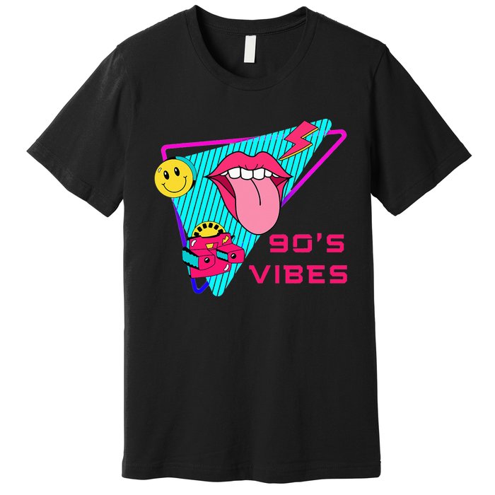 90's Vibes 1990s Fashion 90s Theme Outfit Nineties Party Premium T-Shirt