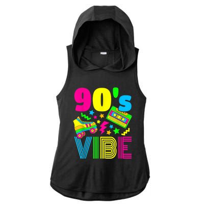 90s Vibe 1990s Fashion 90s Theme Outfit Nineties Theme Party Ladies PosiCharge Tri-Blend Wicking Draft Hoodie Tank