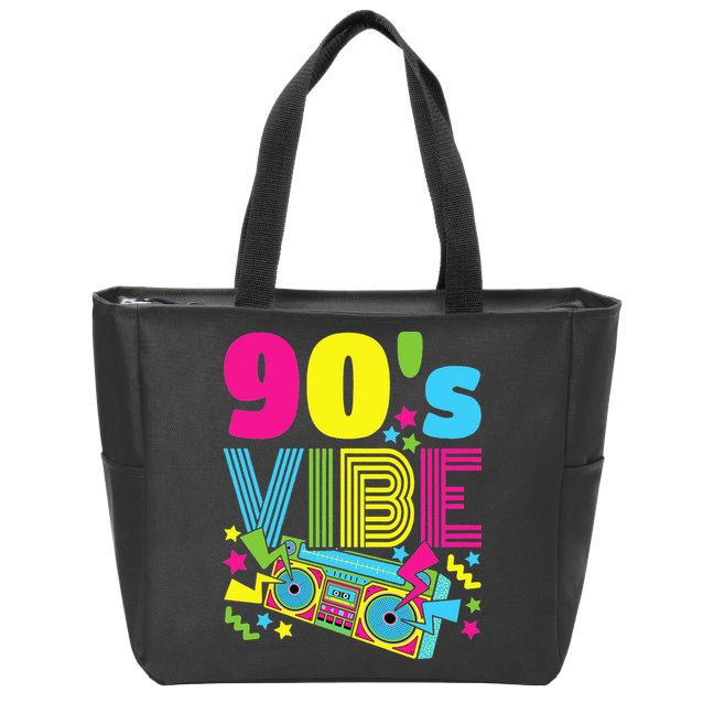 90s Vibe 1990s Fashion Nineties Theme Party 90s Theme Outfit Zip Tote Bag