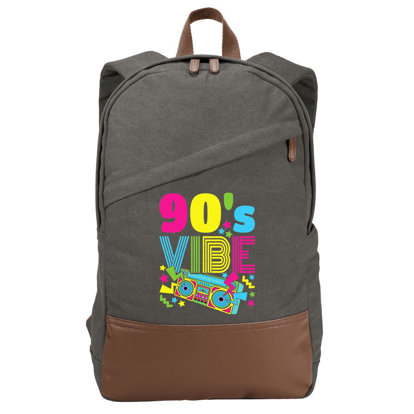 90s Vibe 1990s Fashion Nineties Theme Party 90s Theme Outfit Cotton Canvas Backpack