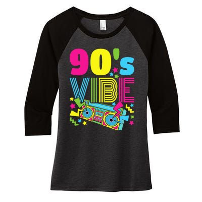 90s Vibe 1990s Fashion Nineties Theme Party 90s Theme Outfit Women's Tri-Blend 3/4-Sleeve Raglan Shirt