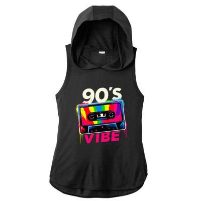 90S Vibe 1990s Music Vintage Retro Party Costume Ladies PosiCharge Tri-Blend Wicking Draft Hoodie Tank