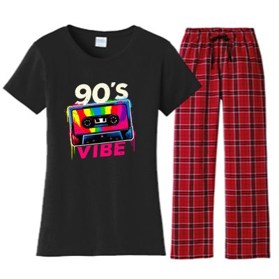 90S Vibe 1990s Music Vintage Retro Party Costume Women's Flannel Pajama Set