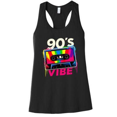 90S Vibe 1990s Music Vintage Retro Party Costume Women's Racerback Tank