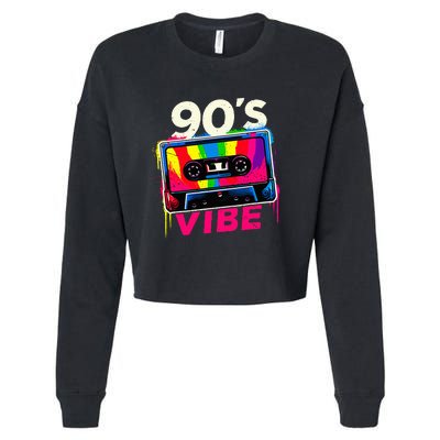 90S Vibe 1990s Music Vintage Retro Party Costume Cropped Pullover Crew