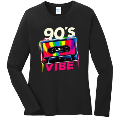 90S Vibe 1990s Music Vintage Retro Party Costume Ladies Long Sleeve Shirt