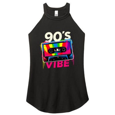 90S Vibe 1990s Music Vintage Retro Party Costume Women’s Perfect Tri Rocker Tank