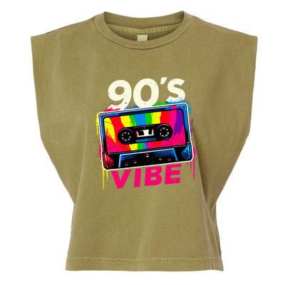 90S Vibe 1990s Music Vintage Retro Party Costume Garment-Dyed Women's Muscle Tee