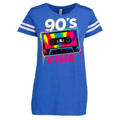 90S Vibe 1990s Music Vintage Retro Party Costume Enza Ladies Jersey Football T-Shirt