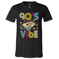 90s Vibe 90s Party Costume 90s Music Hip Hop Retro V-Neck T-Shirt