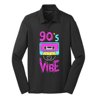 90S Vibe Silk Touch Performance Long Sleeve Polo