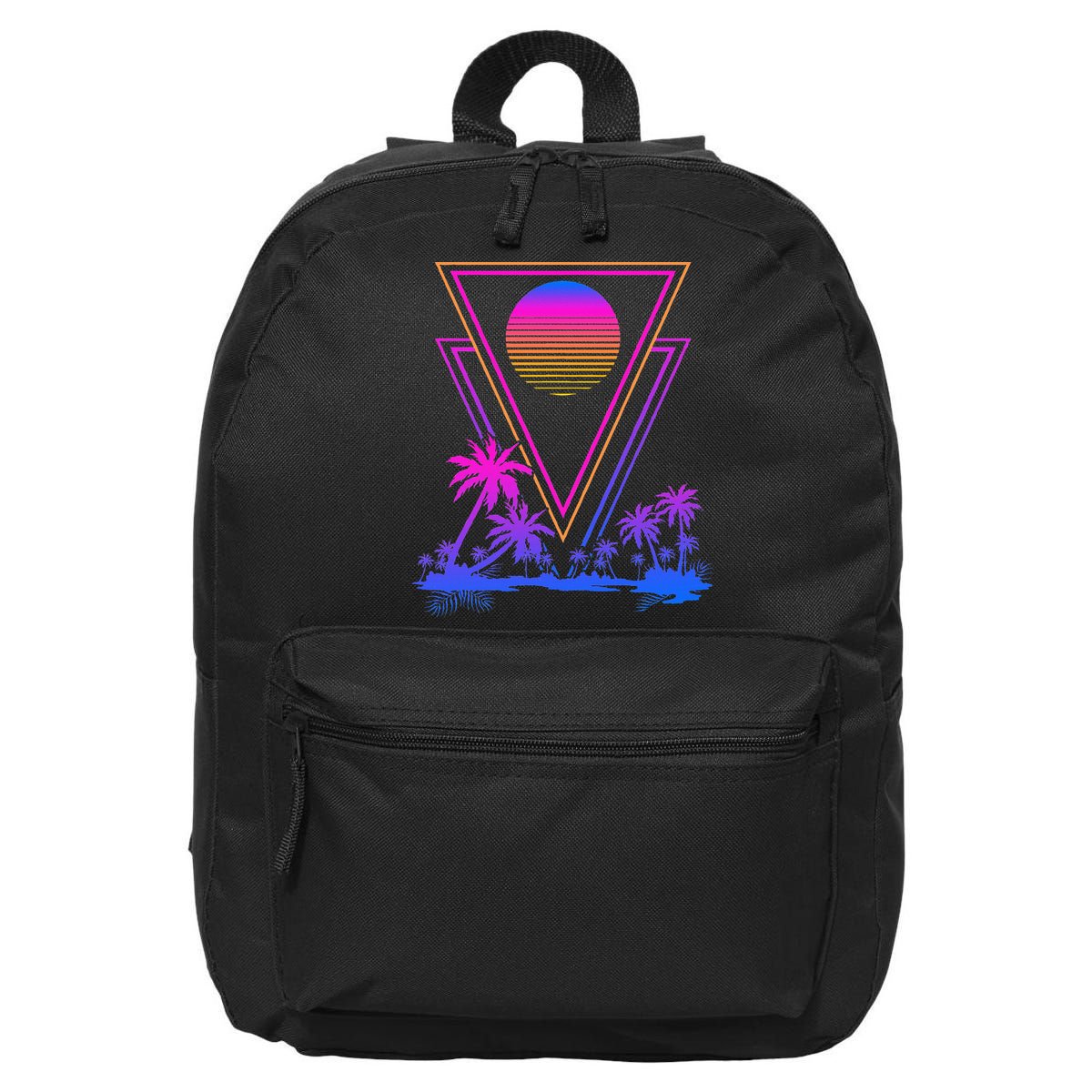 90s Vaporwave Aesthetic Palm Trees 16 in Basic Backpack