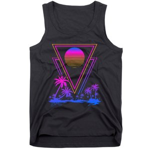 90s Vaporwave Aesthetic Palm Trees Tank Top