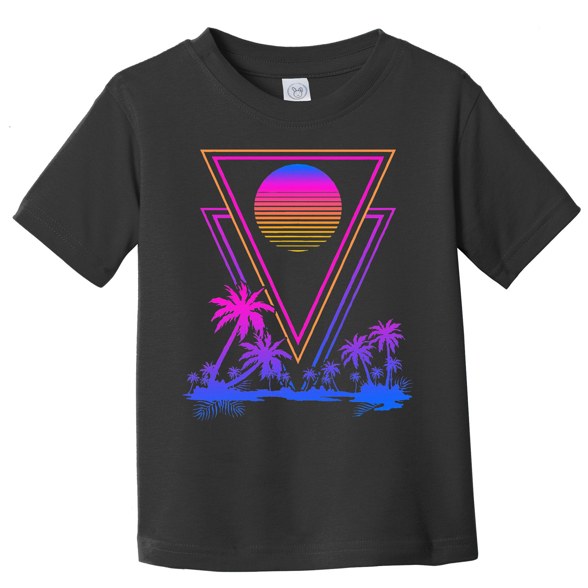 90s Vaporwave Aesthetic Palm Trees Toddler T-Shirt