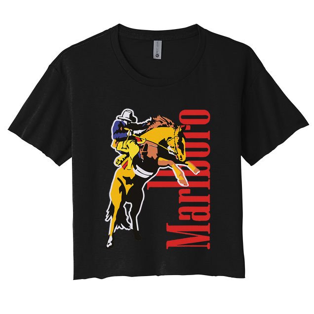 90s Vintage Cowboy Wild West Country Music Crop Top