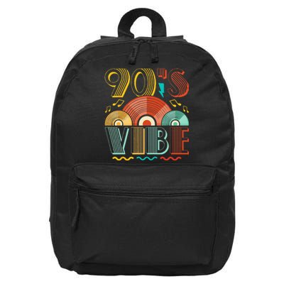 90s Vibe CD 90s Music 1990s Generation Retro Nineties 16 in Basic Backpack