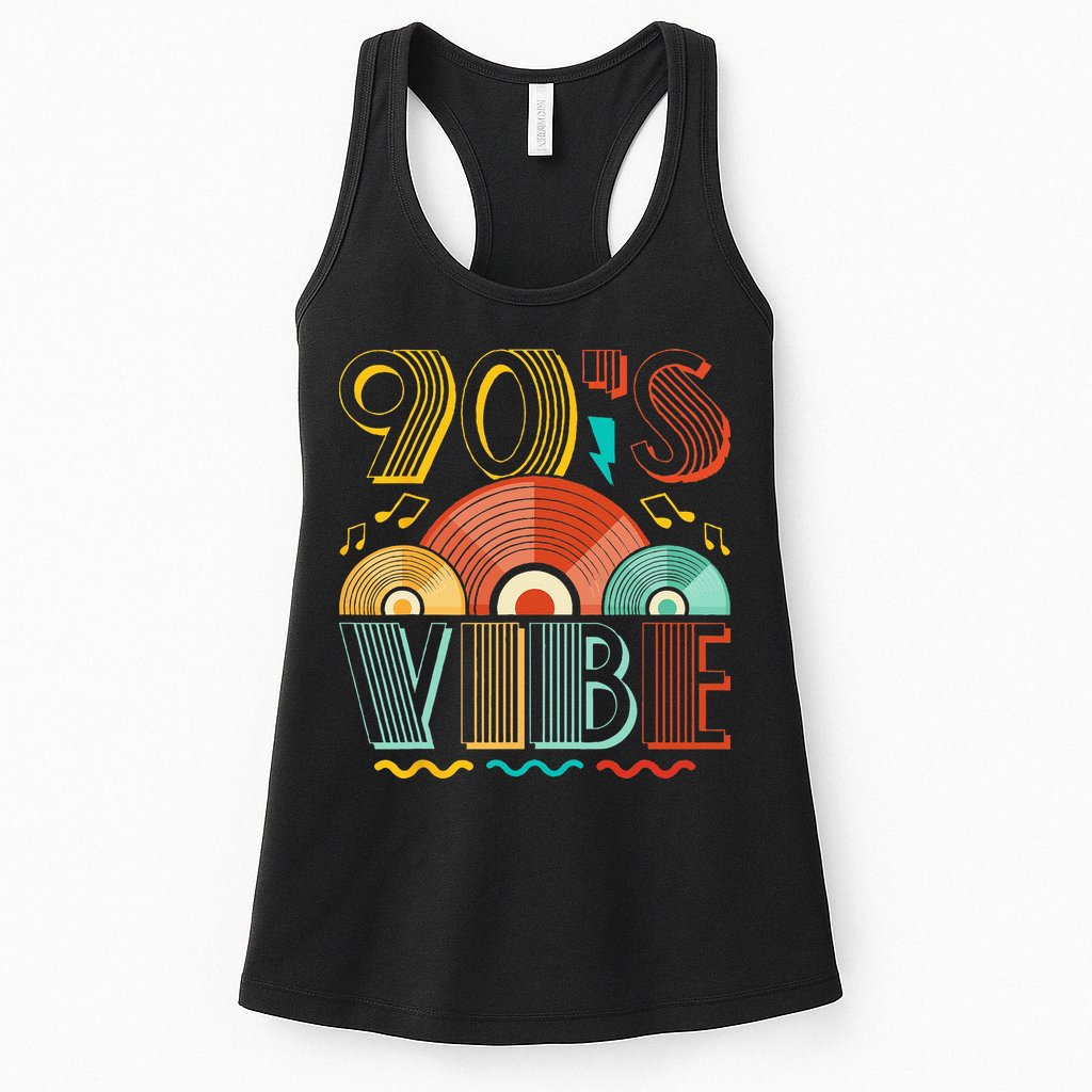 90s Vibe CD 90s Music 1990s Generation Retro Nineties Womens Tank Top