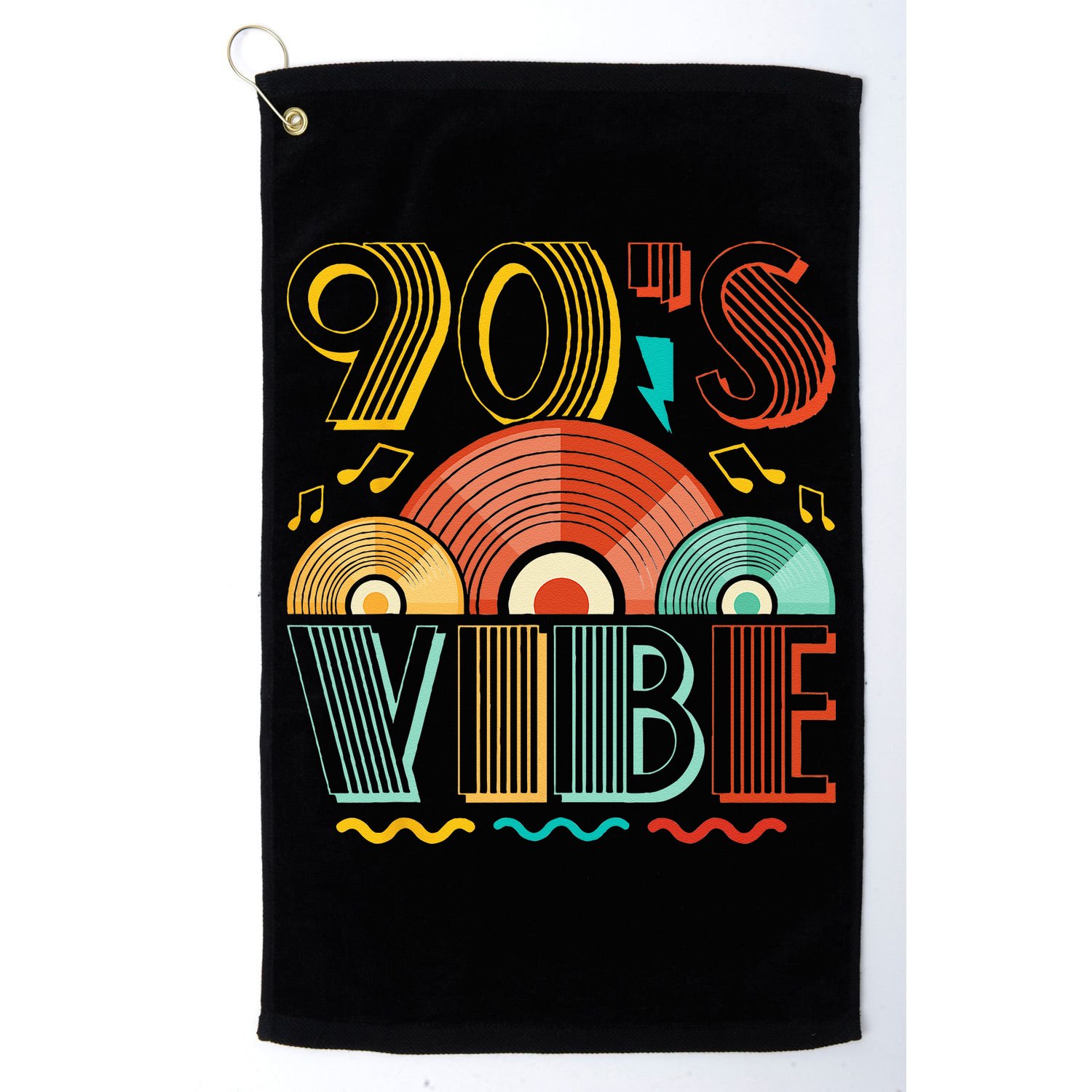 90s Vibe CD 90s Music 1990s Generation Retro Nineties Golf Towel