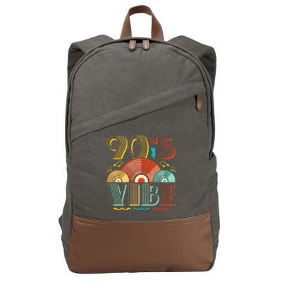 90s Vibe CD 90s Music 1990s Generation Retro Nineties Cotton Canvas Backpack