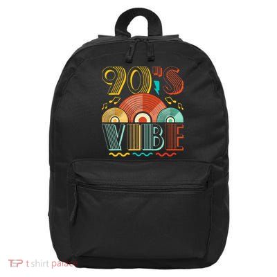 90s Vibe CD 90s Music 1990s Generation Retro Nineties 16 in Basic Backpack