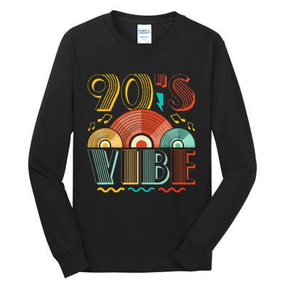 90s Vibe CD 90s Music 1990s Generation Retro Nineties Tall Long Sleeve T-Shirt