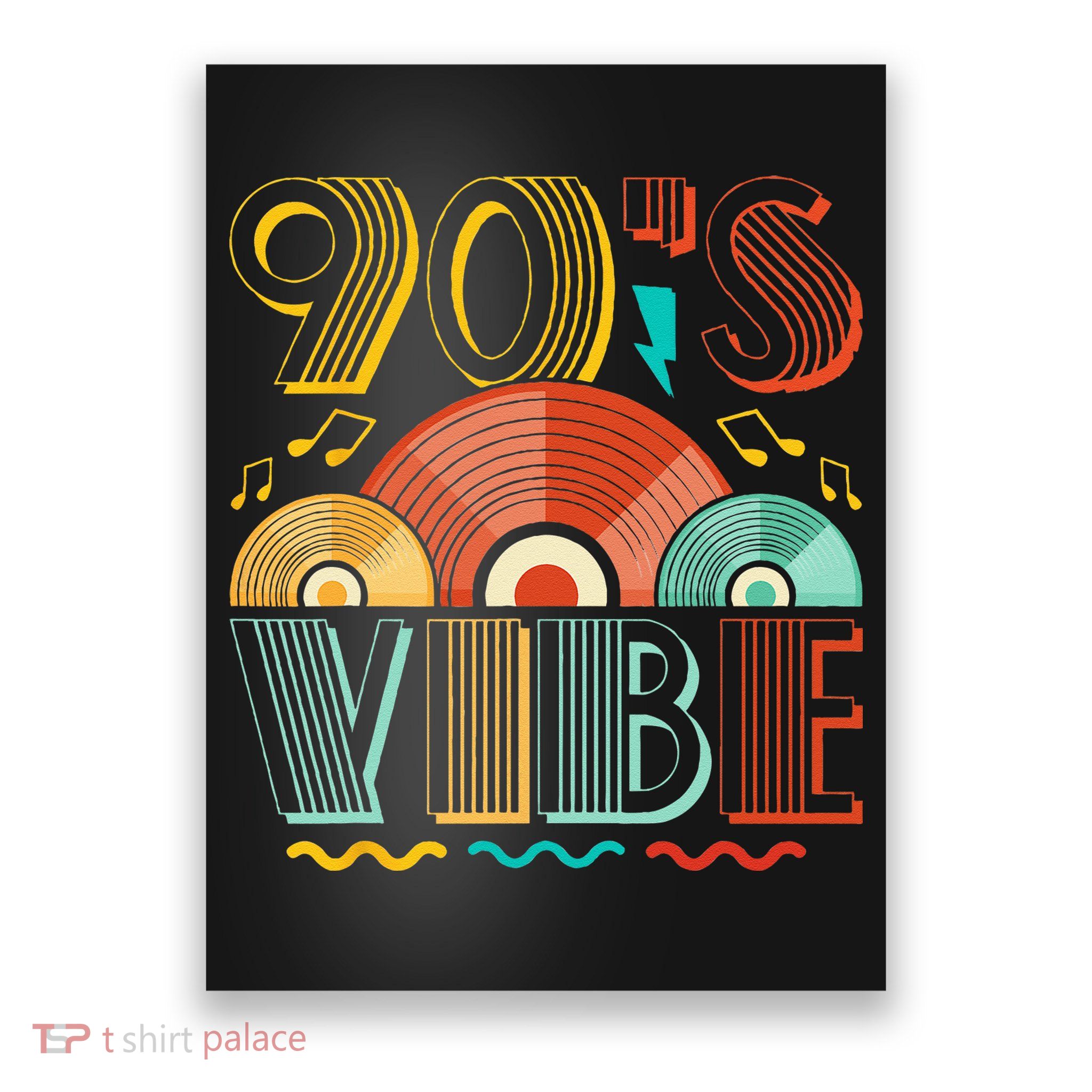 90s Vibe CD 90s Music 1990s Generation Retro Nineties Poster