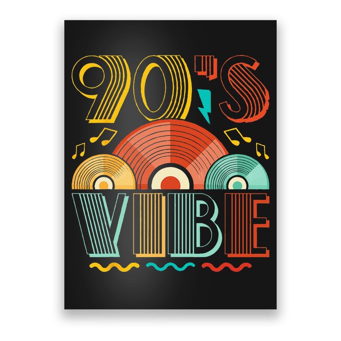 90s Vibe CD 90s Music 1990s Generation Retro Nineties Poster