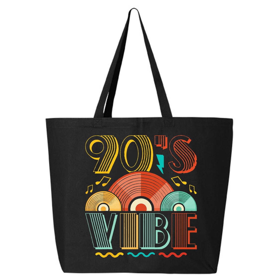 90s Vibe CD 90s Music 1990s Generation Retro Nineties 25L Jumbo Tote