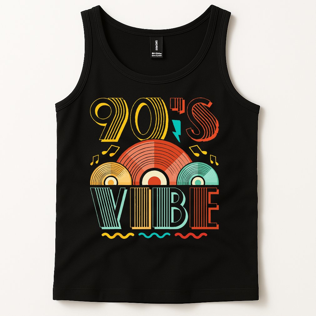 90s Vibe CD 90s Music 1990s Generation Retro Nineties Tank Top