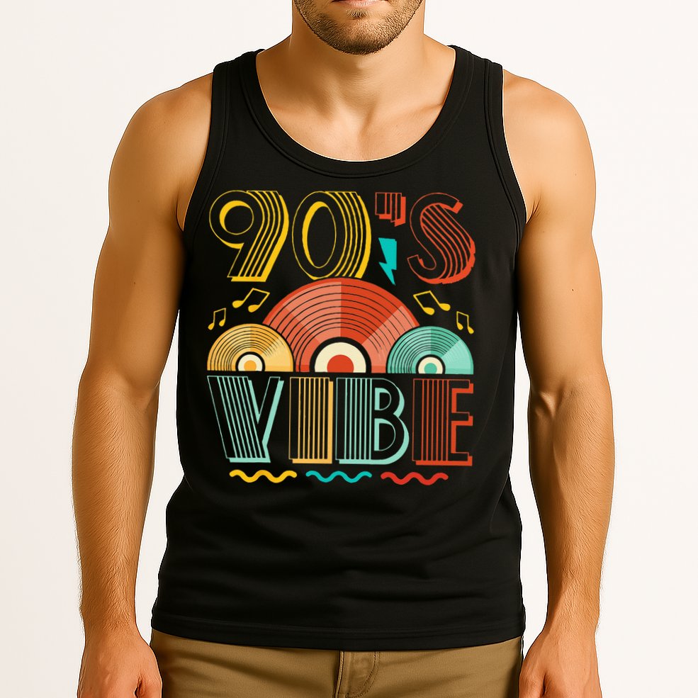 90s Vibe CD 90s Music 1990s Generation Retro Nineties Tank Top