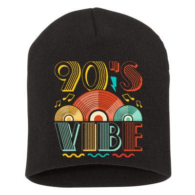 90s Vibe CD 90s Music 1990s Generation Retro Nineties Short Acrylic Beanie