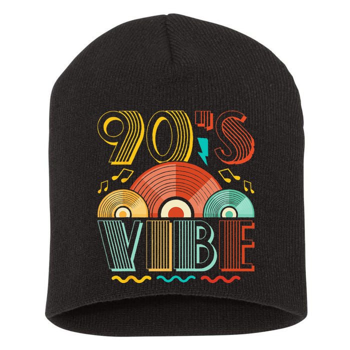 90s Vibe CD 90s Music 1990s Generation Retro Nineties Short Acrylic Beanie