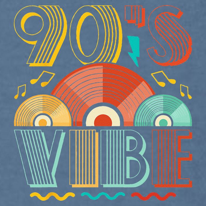 90s Vibe CD 90s Music 1990s Generation Retro Nineties Garment-Dyed Sweatshirt