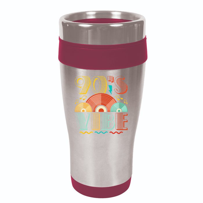 90s Vibe CD 90s Music 1990s Generation Retro Nineties 16oz Travel Tumbler