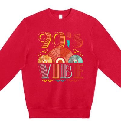 90s Vibe CD 90s Music 1990s Generation Retro Nineties Premium Crewneck Sweatshirt