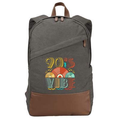 90s Vibe CD 90s Music 1990s Generation Retro Nineties Cotton Canvas Backpack