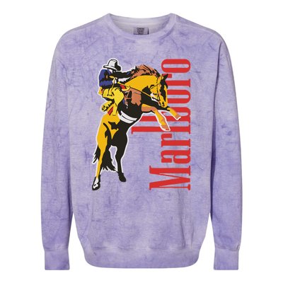 90s Vintage Cowboy Wild West Country Music Colorblast Crewneck Sweatshirt